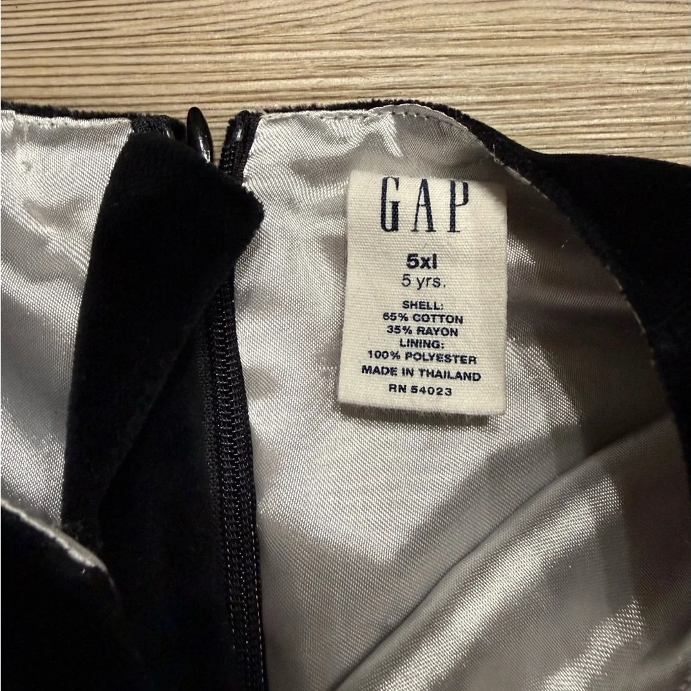 GAP Little Girls' Black Velvet A-Line Dress
